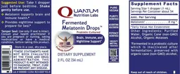 Label for Fermented Melatonin Drops