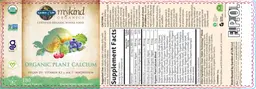 Label for Organic Plant Calcium