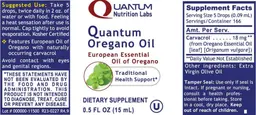 Label for Quantum Oregano Oil