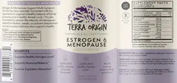 Label for Healthy Estrogen & Menopause