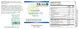 Label for Icelandic Cod Liver Oil Capsules