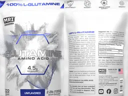 Label for Glutamine Amino Acid Unflavored