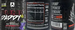 Label for Pump Daddy V2 Blue Raspberry