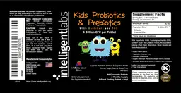 Label for Kids Probiotics & Prebiotics Wildberry-licious Flavor