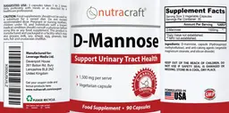 Label for D-Mannose 1500 mg