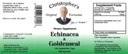 Label for Echinacea & Goldenseal