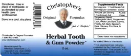 Label for Herbal Tooth & Gum Powder