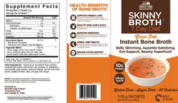 Label for Skinny Broth Beef Flavor