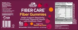 Label for Fiber Care Mixed Fruit Flavor