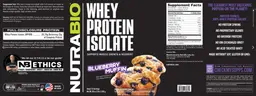 Label for Whey Protein Isolate Blueberry Muffin