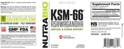 Label for KSM-66 Ashwagandha