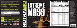 Label for Extreme Mass Chocolate