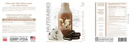Label for Grass Fed Whey Protein Isolate Ice Cream Cookie Dream