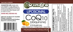 Label for Liposomal CoQ10 Orange Flavor