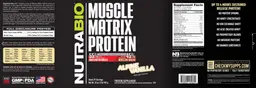 Label for Muscle Matrix Protein Alpine Vanilla