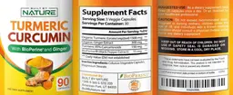 Label for Turmeric Curcumin