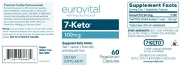 Label for 7-Keto 100 mg