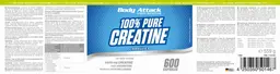 Label for 100% Pure Creatine Capsules 5620 mg