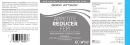Label for Appetite Reducer Fem