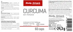 Label for Curcuma 600 mg mit Piperin 9,500 mg
