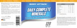Label for Daily Complete Minerals