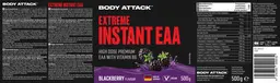 Label for Extreme Instant EAA Blackberry Flavour