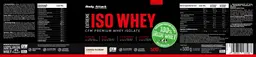 Label for Extreme Iso Whey Cookies 'N Cream Flavour
