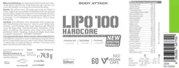 Label for Lipo 100 Hardcore