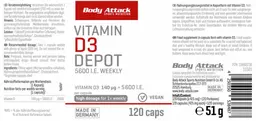 Label for Vitamin D3 Depot 140 mcg
