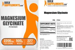 Label for Magnesium Glycinate Powder 2200 mg