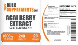 Label for Acai Berry Extract 1000 mg