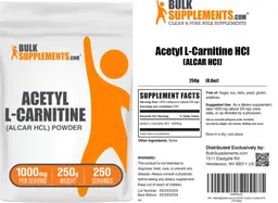 Label for Acetyl L-Carnitine HCl 1000 mg
