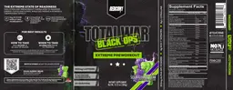 Label for Total War Black Ops Sour Gummy Bear