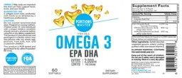 Label for Omega 3 2,000 mg