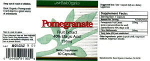Pomegranate Fruit Extract 250 mg