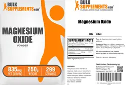 Label for Magnesium Oxide Powder 835 mg