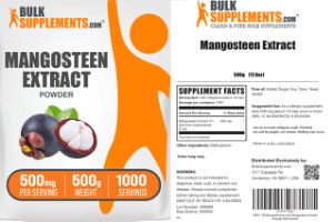 Label for Mangosteen Extract Powder 500 mg