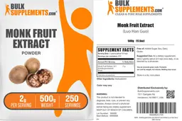 Label for Monk Fruit Extract Powder 2 g