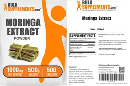 Label for Moringa Extract Powder 1000 mg