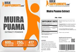 Label for Muira Puama Extract Powder 600 mg