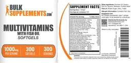Label for Multivitamins with Fish Oil Softgels 1000 mg