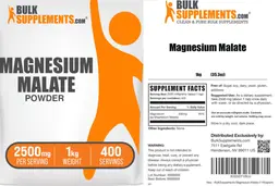 Label for Magnesium Malate Powder 2500 mg