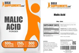 Label for Malic Acid Powder 500 mg