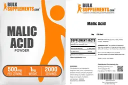 Label for Malic Acid Powder 500 mg