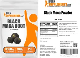 Label for Black Maca Root Powder 3500 mg