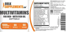 Label for Multivitamins for Men - with Fish Oil Softgels 1000 mg