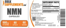Label for NMN Capsules 500 mg