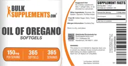 Label for Oil of Oregano Softgels 150 mg