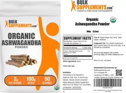 Label for Organic Ashwagandha Powder 2g