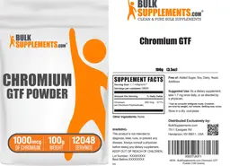 Label for Chromium GTF Powder 1000 mcg